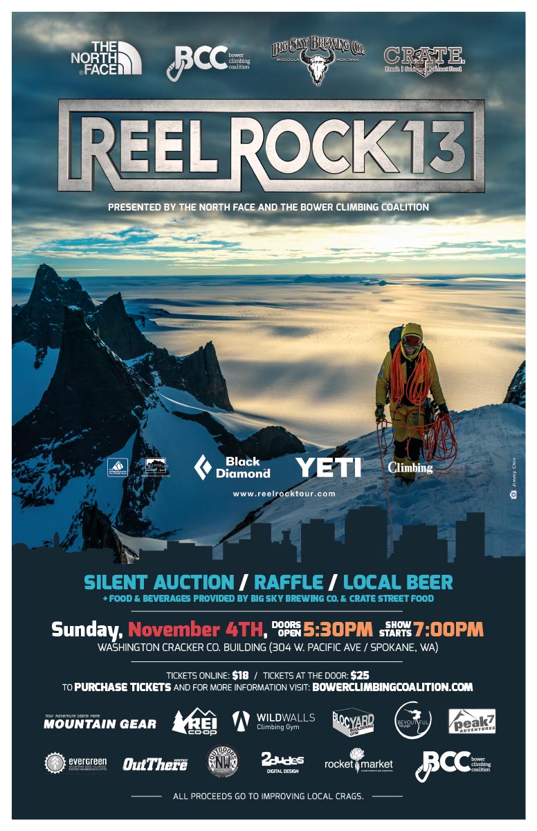 BCC Presents Reel Rock 13: Sunday, Nov 4th - Bower Climbing Coalition